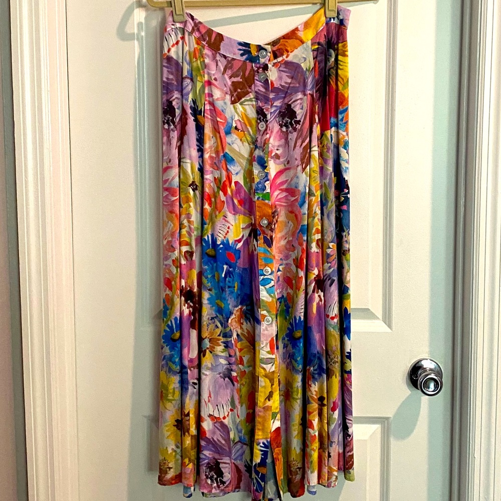 Floral Print Maxi Summer Skirt